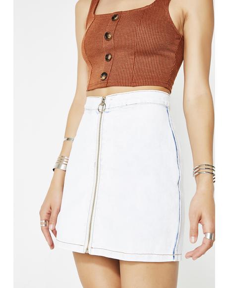 Not Going Back Denim Skirt