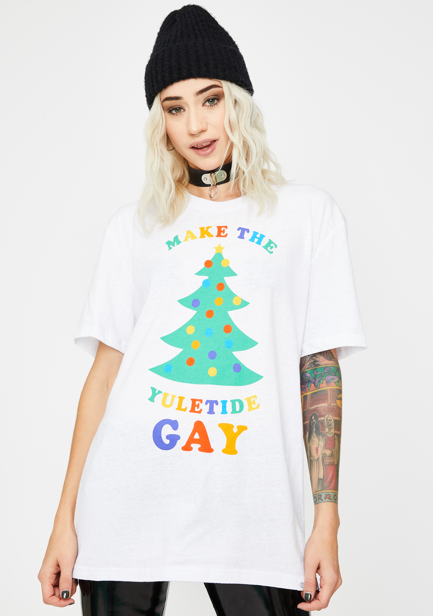 Tipsy Elves Yuletide Holiday Graphic Tee | Dolls Kill