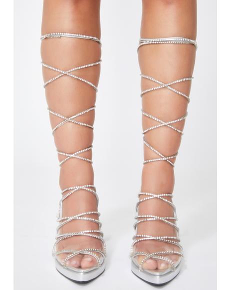 pixie queen lace up heels
