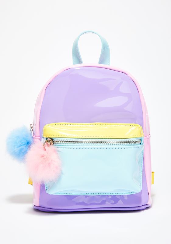 pastel color block backpack