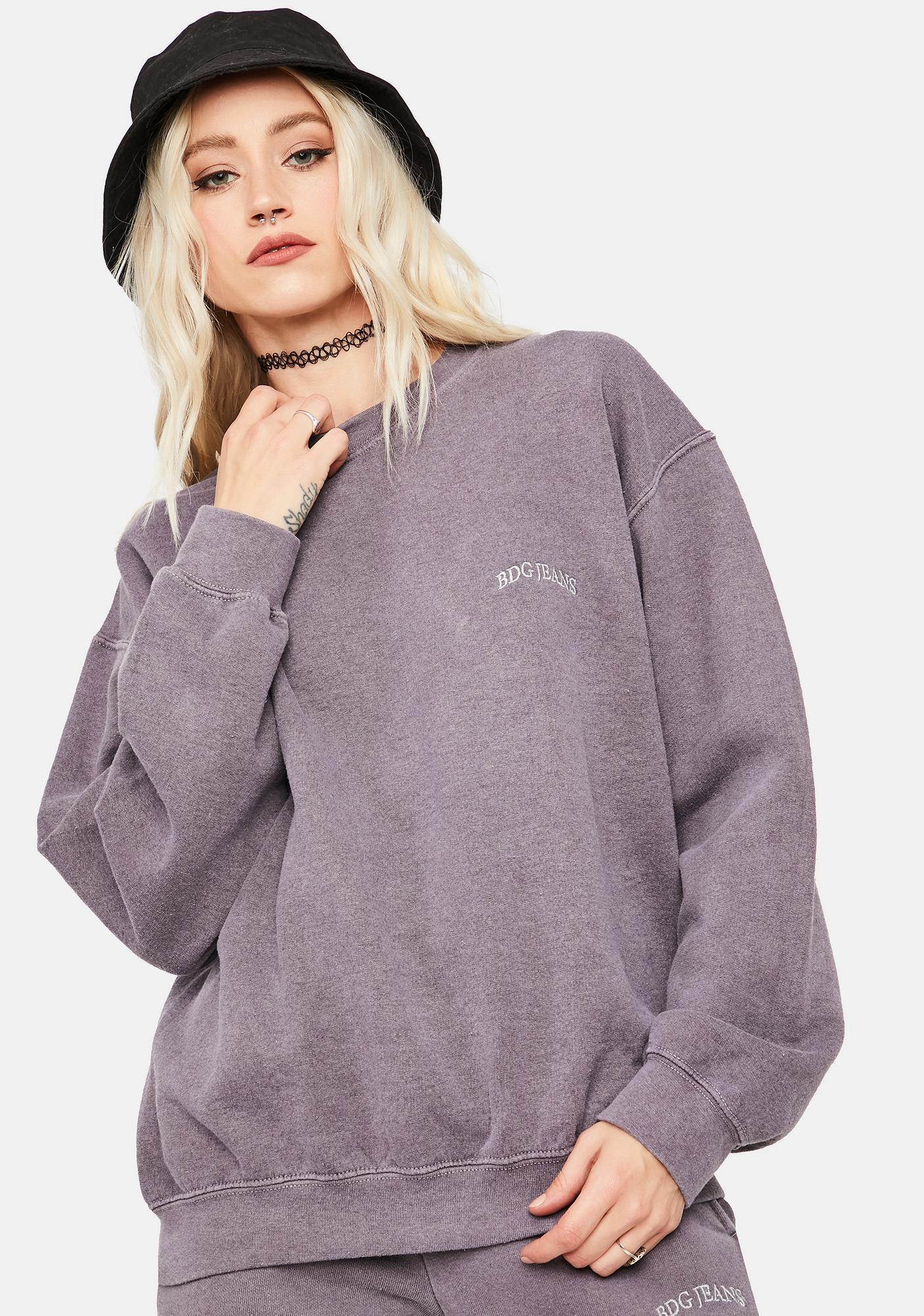 lilac crew neck sweatshirt