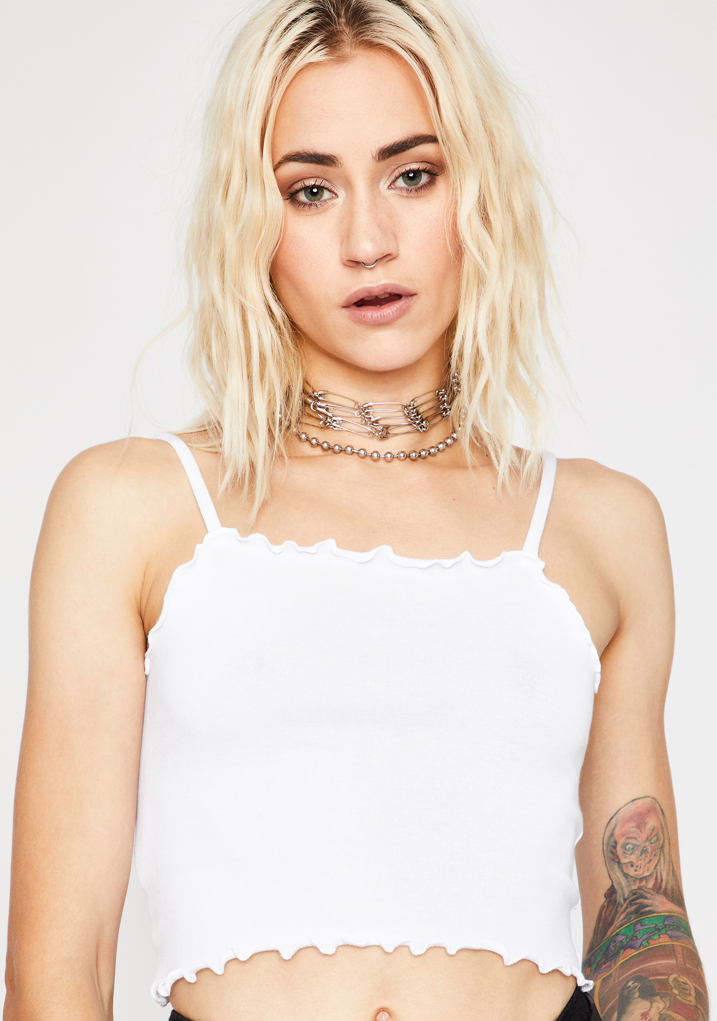 Lettuce Hem Cami Crop Top Dolls Kill