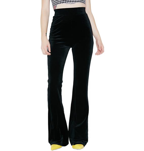 Black Velvet Flare Pants | Dolls Kill