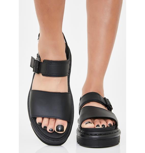 Dr. Martens VOSS QUAD LEATHER STRAP PLATFORM SANDALS - Wardrobe clothes and more