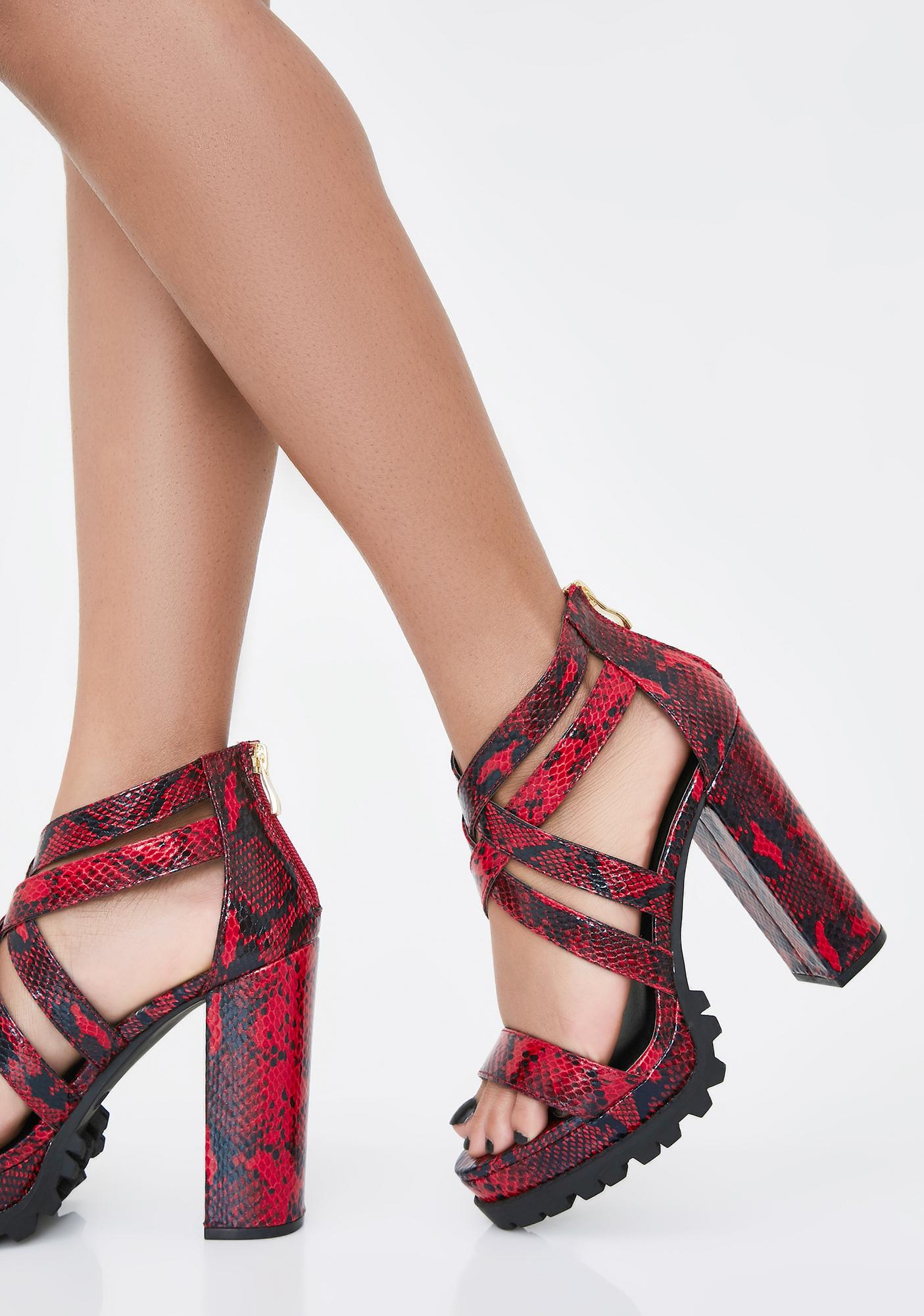 red snake heels