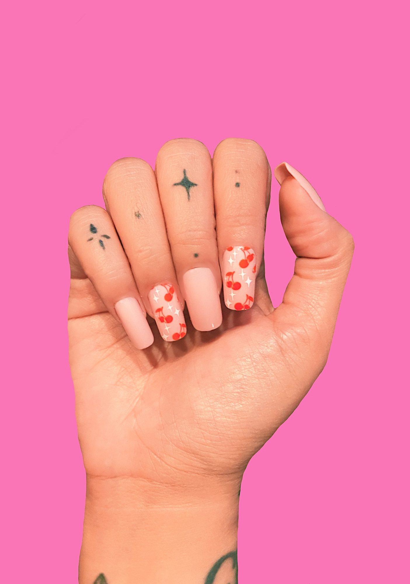 Clutch Nails Cherry On Top Square Press On Nails Dolls Kill