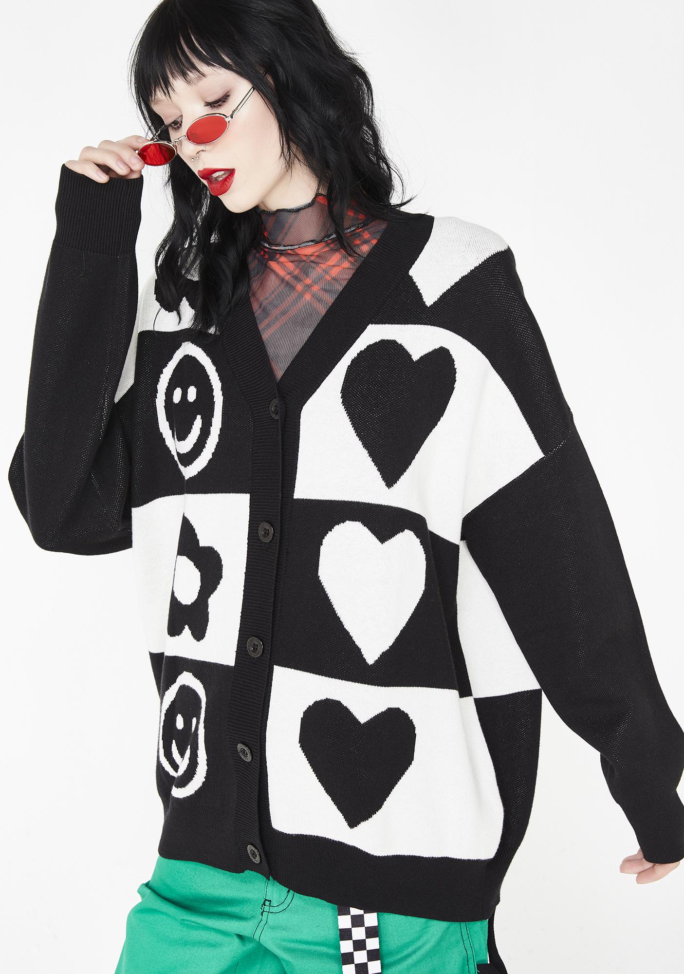 lazy oaf happy flower cardigan