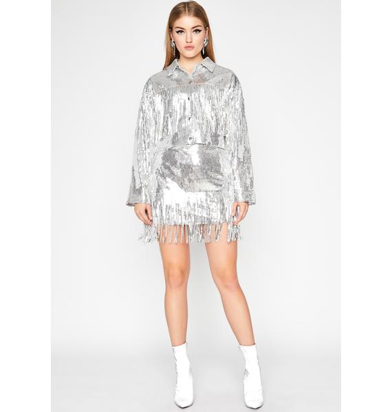 sequin maxi jacket