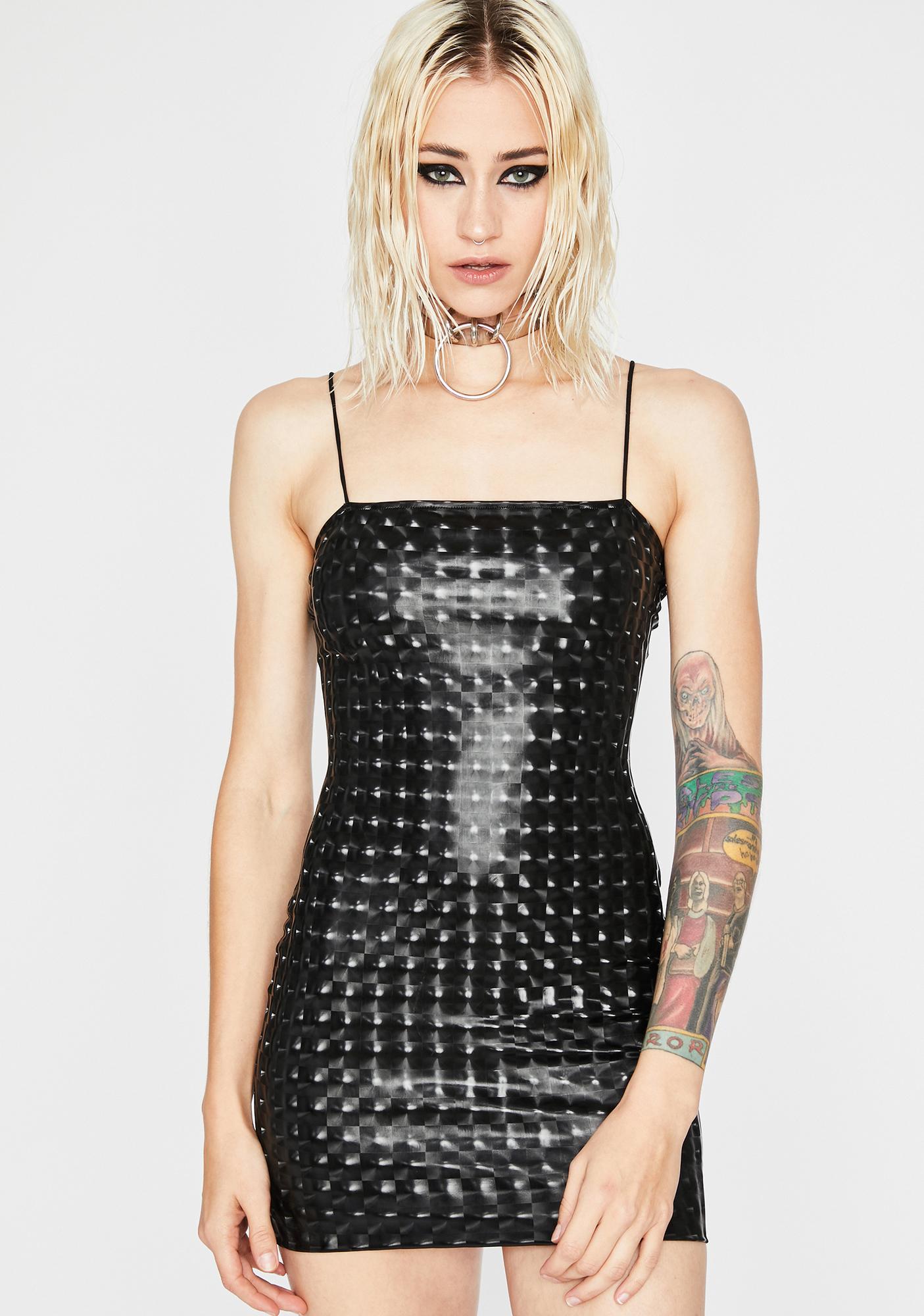 3D Print Cami Mini Dress Black | Dolls Kill