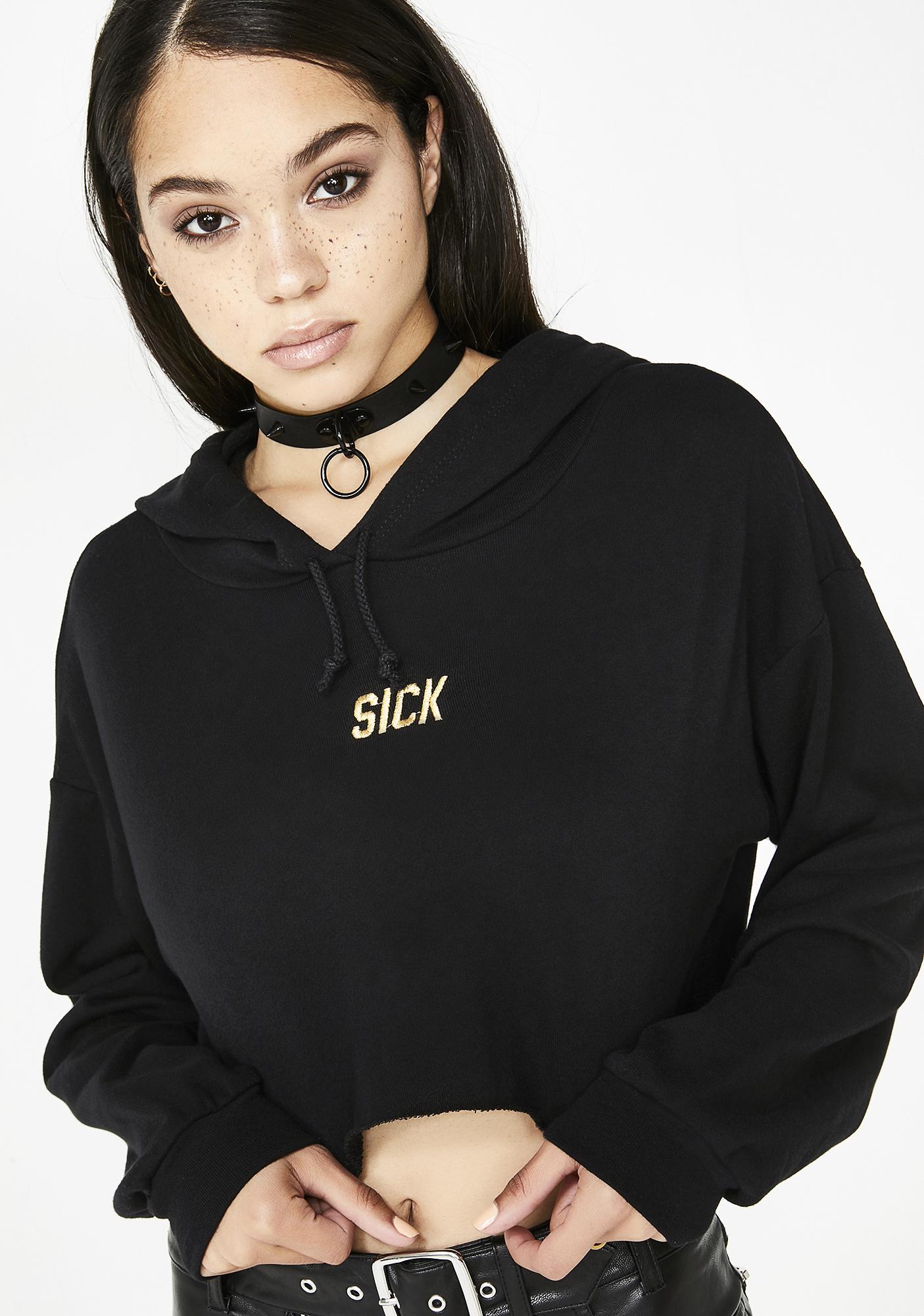 dolls kill cropped hoodie