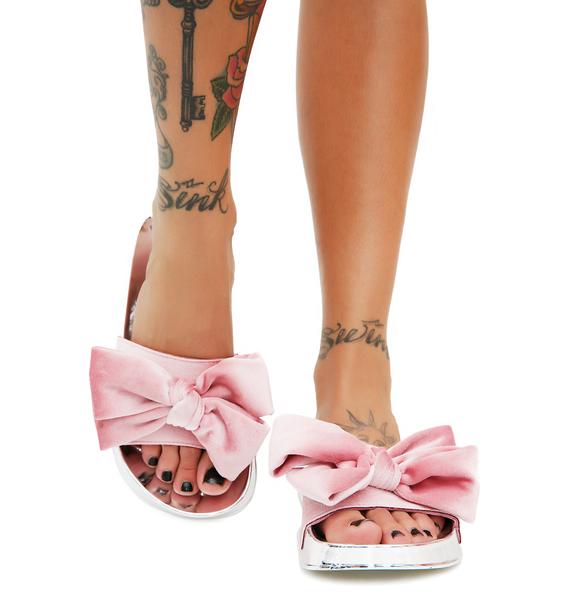 velvet bow slides