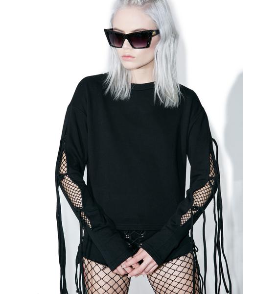 Glamorous Lurker Lace-Up Crop Top | Dolls Kill