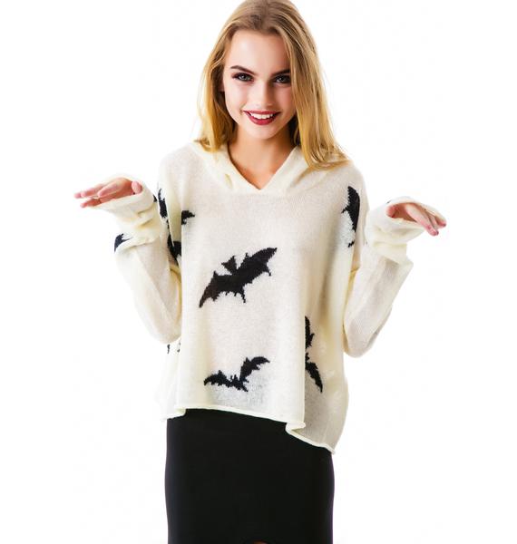 Wildfox Couture Bats Hooded Billy Sweater | Dolls Kill