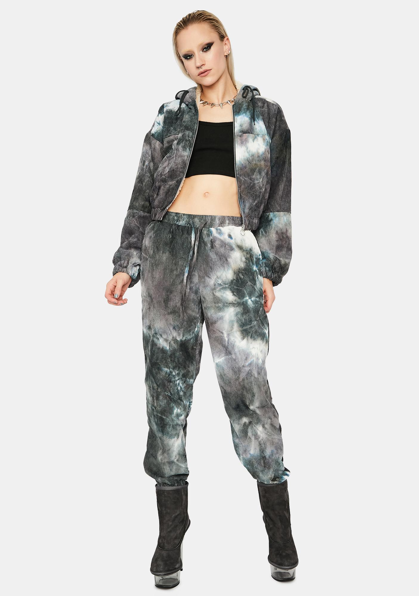 Tie Dye Zip Up Hoodie Jacket Green Dolls Kill