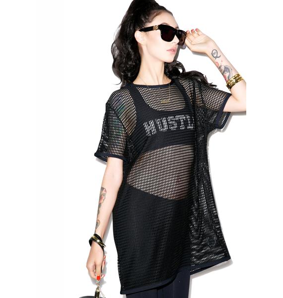 mesh oversized top