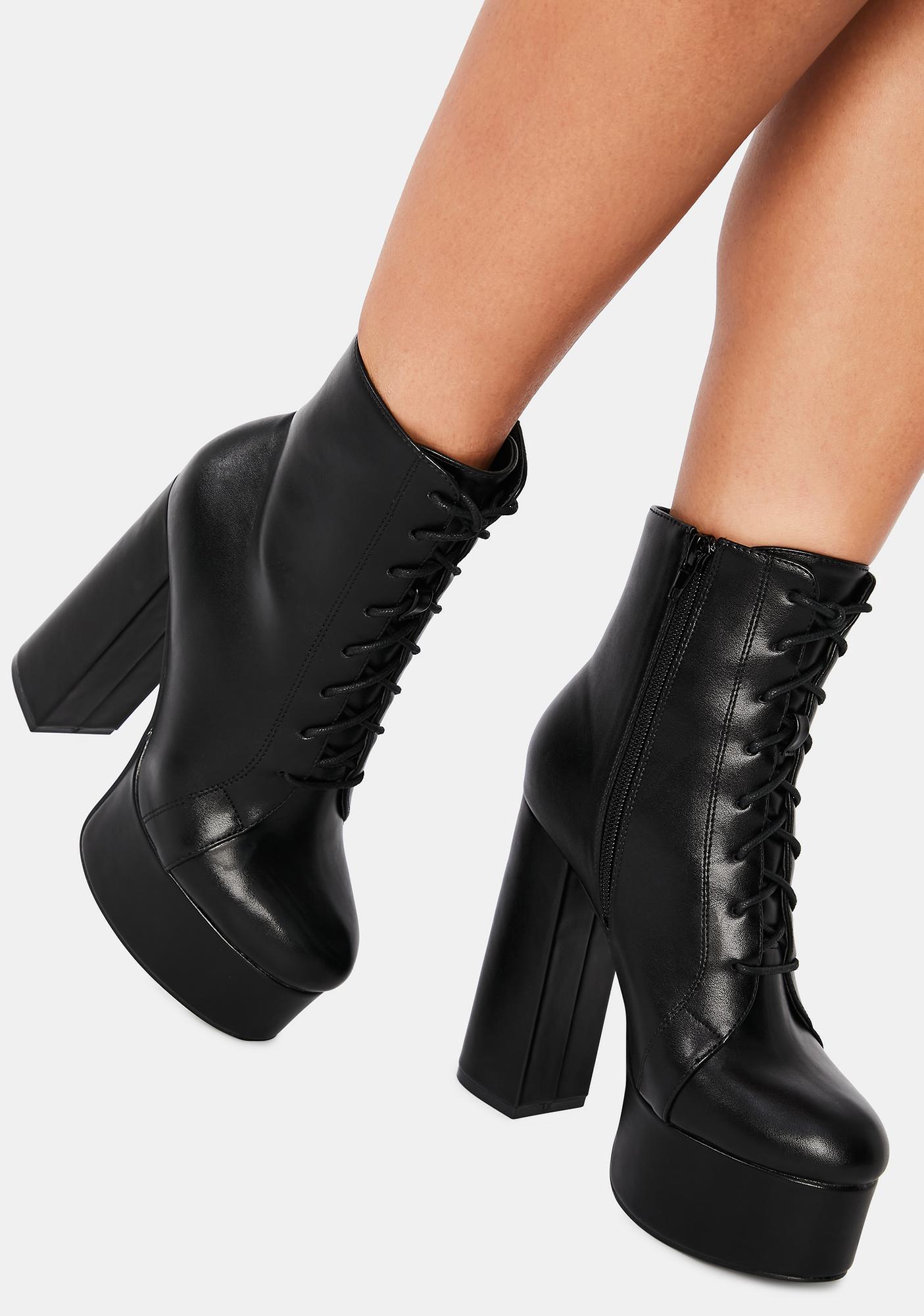 Platform Boots- Black – Dolls Kill