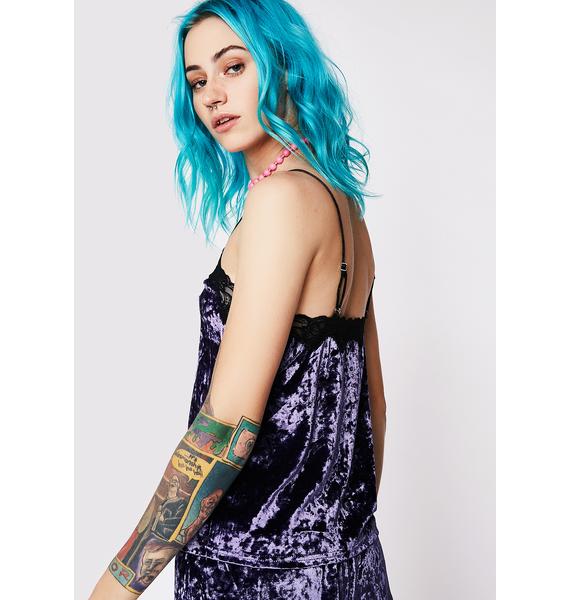 Velvet Lace Purple Tank Top Dolls Kill