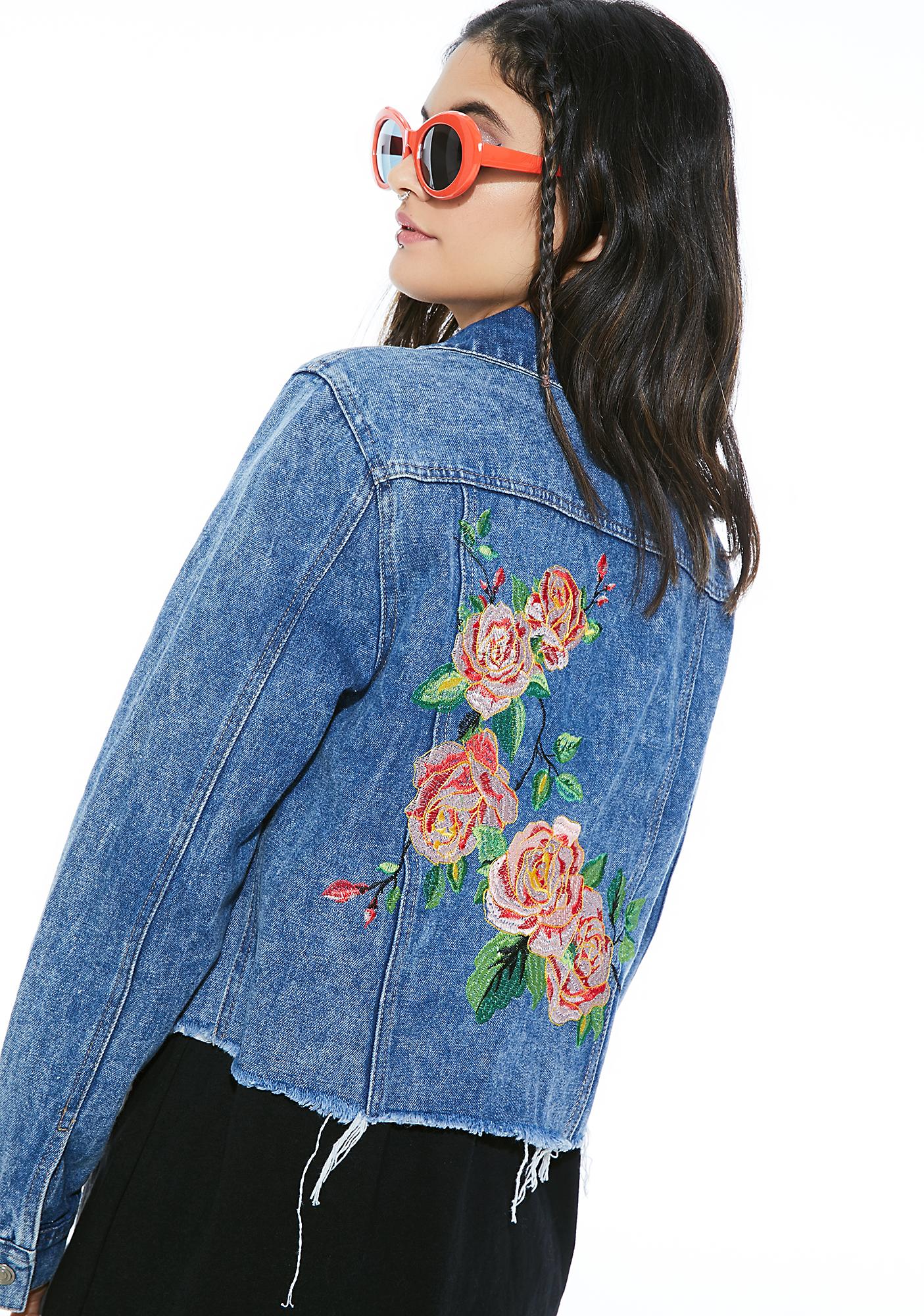 frayed bottom denim jacket