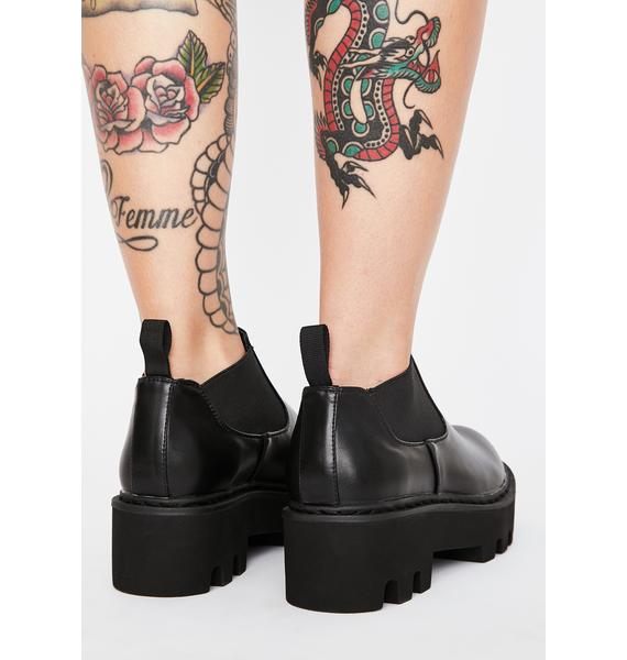 lamoda black chunky platform chelsea boots