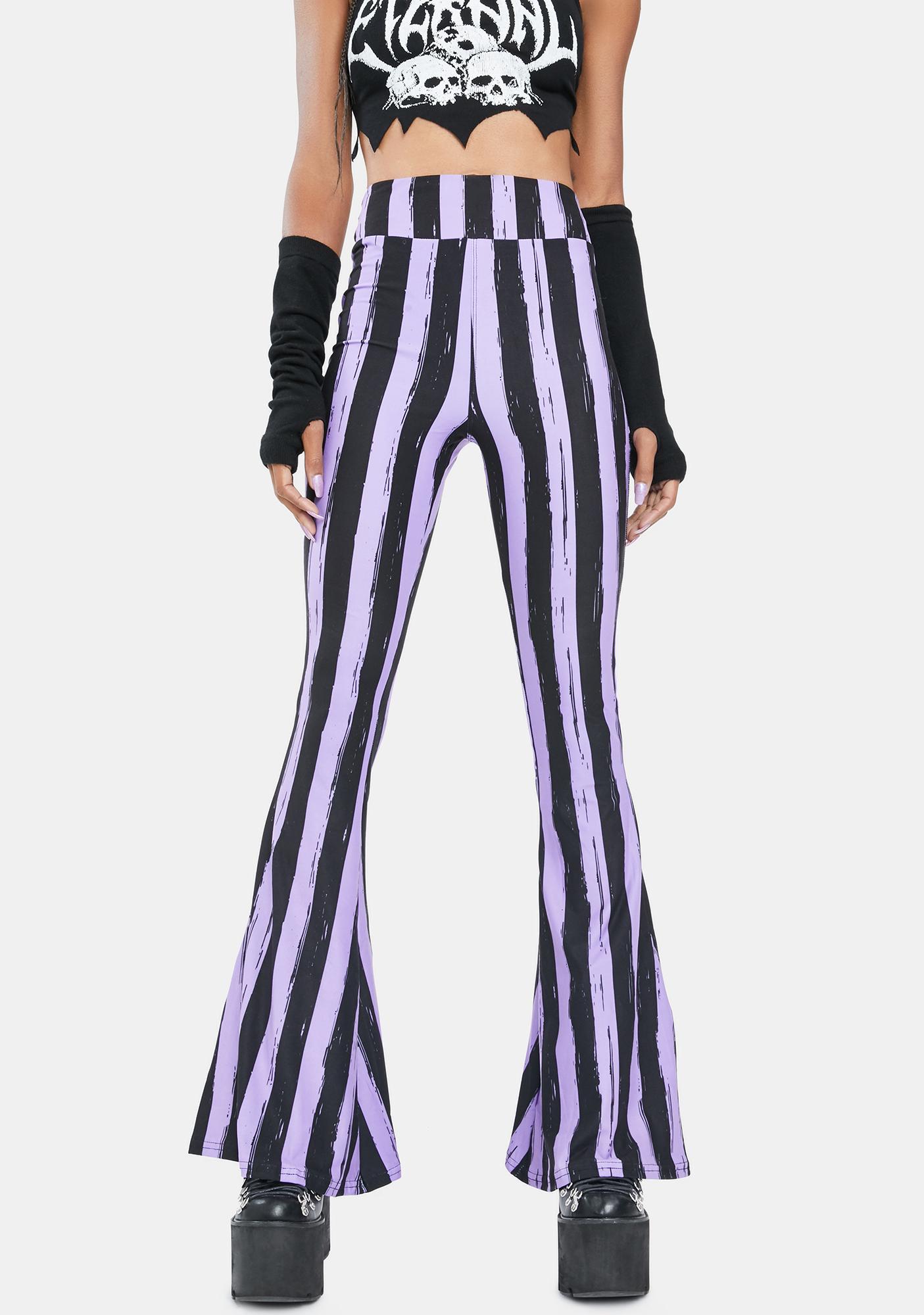 purple bell bottom pants