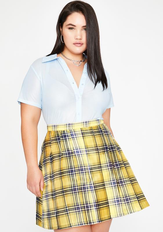 yellow plaid skirt dolls kill