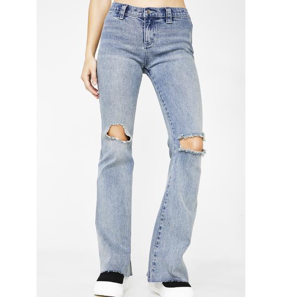 dELiA*s by Dolls Kill Crack A Smile Flared Jeans Dolls Kill