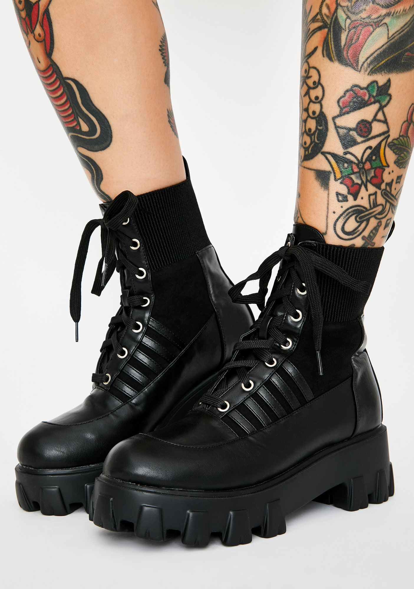 chunky army boots