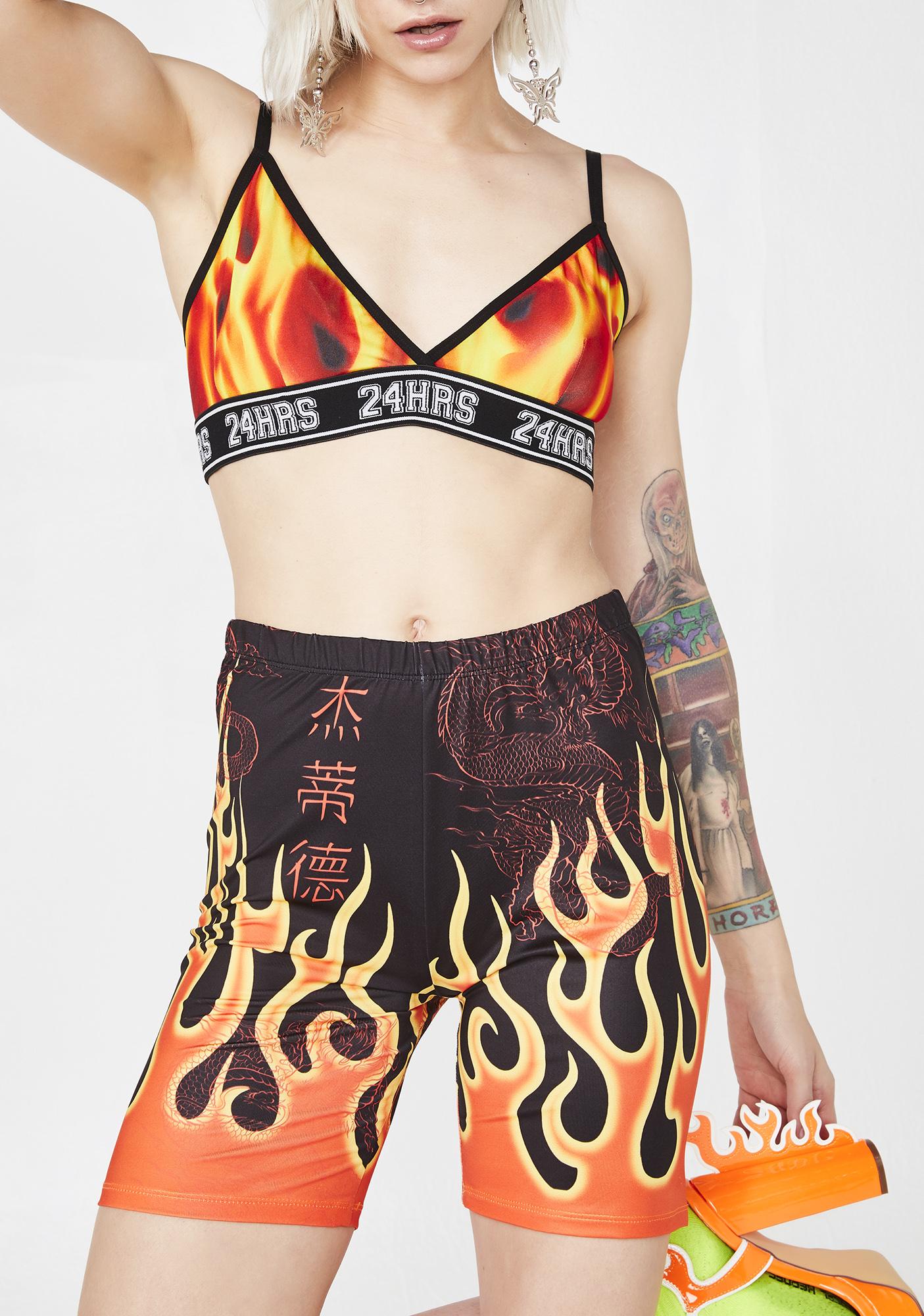 flame cycling shorts