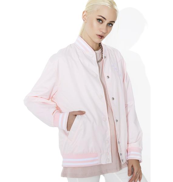 Obey Hooligans Varsity Bomber Jacket Dolls Kill