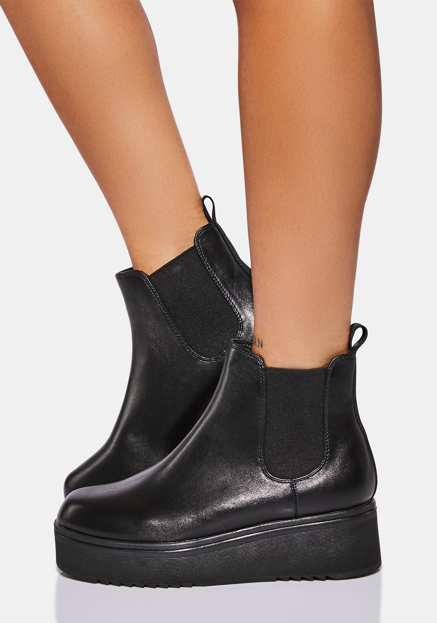 Koi Footwear Platform Chelsea Boots - Black | Dolls Kill