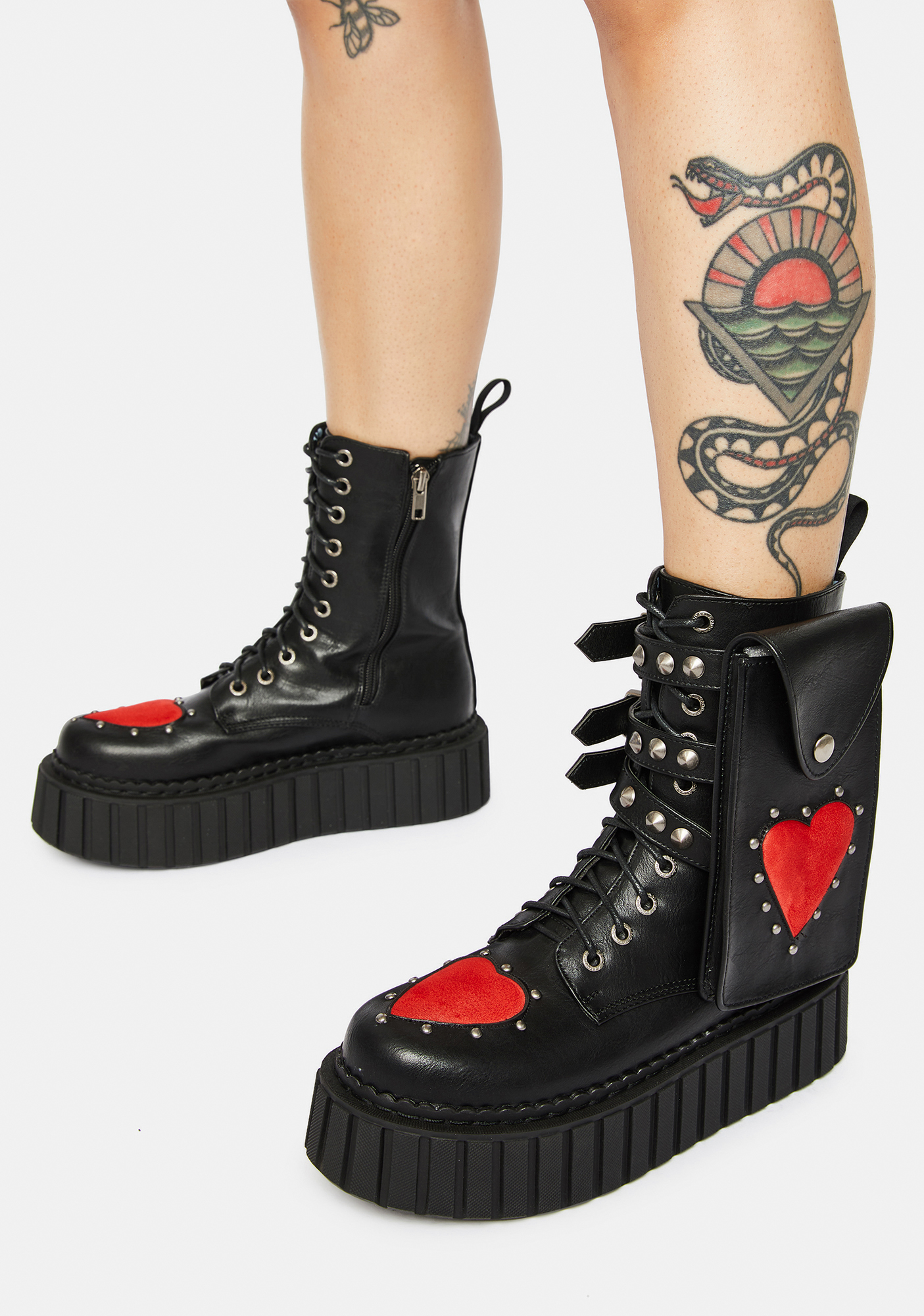 Lamoda Can't Breathe Chunky Creeper Holster Boots Dolls Kill