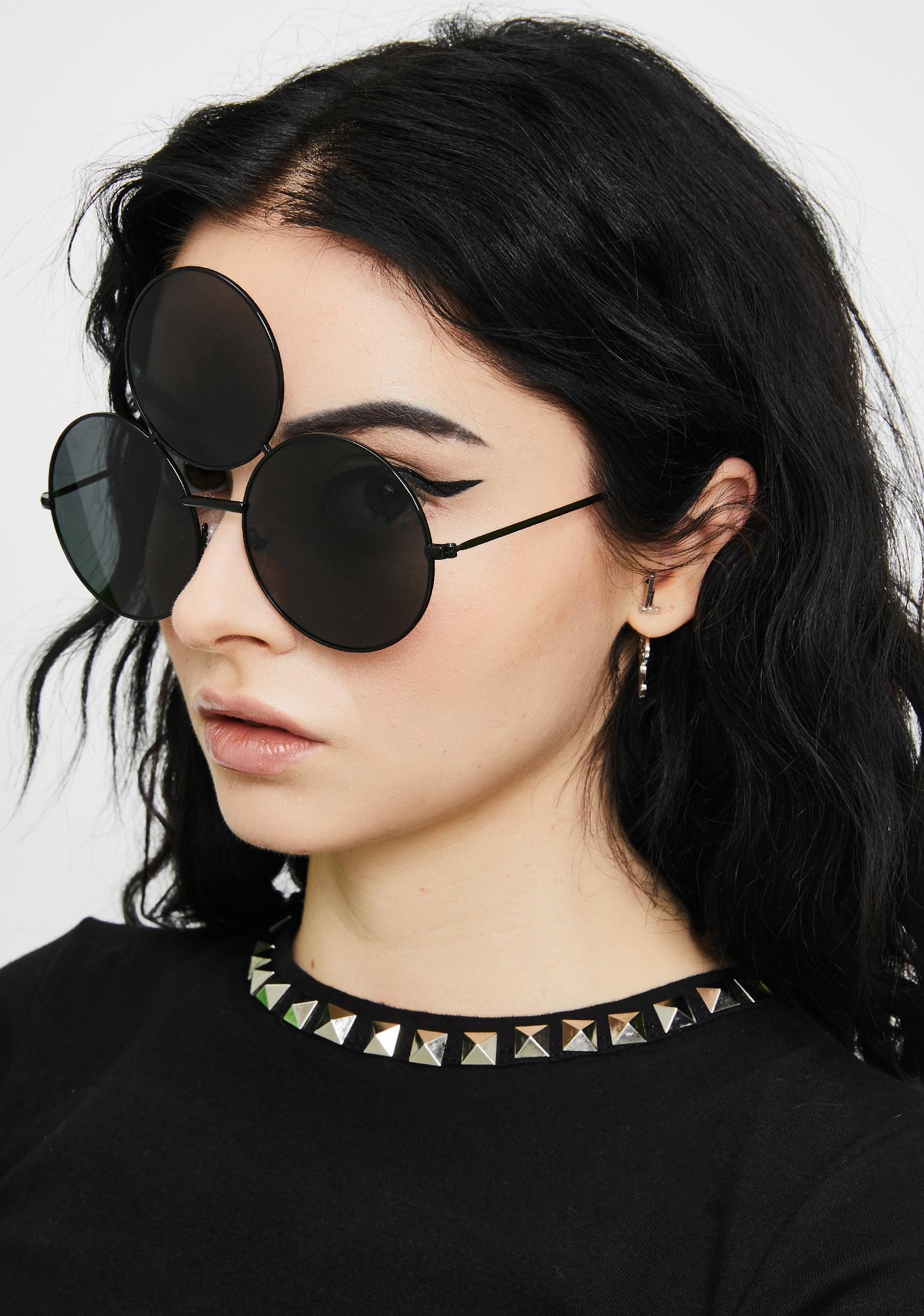 giant black sunglasses