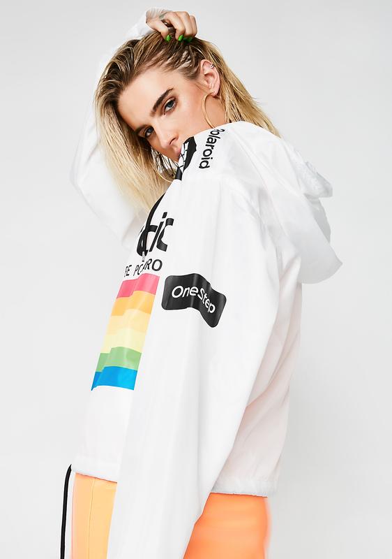 polaroid jacket white