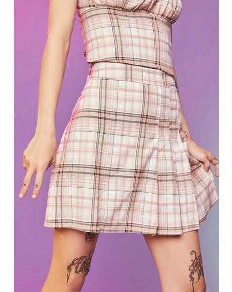 Current Mood Crimson Dress Code Plaid Skirt Dolls Kill