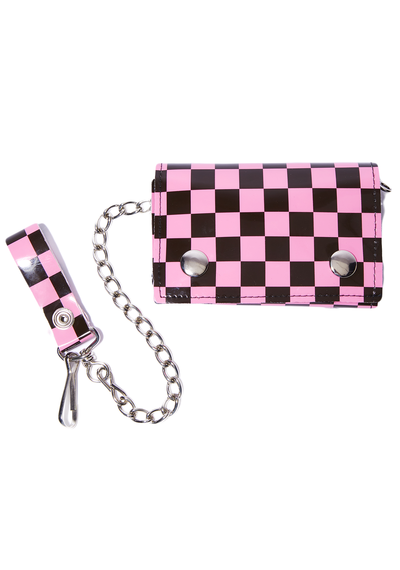 Checkered Chain Wallet Dolls Kill
