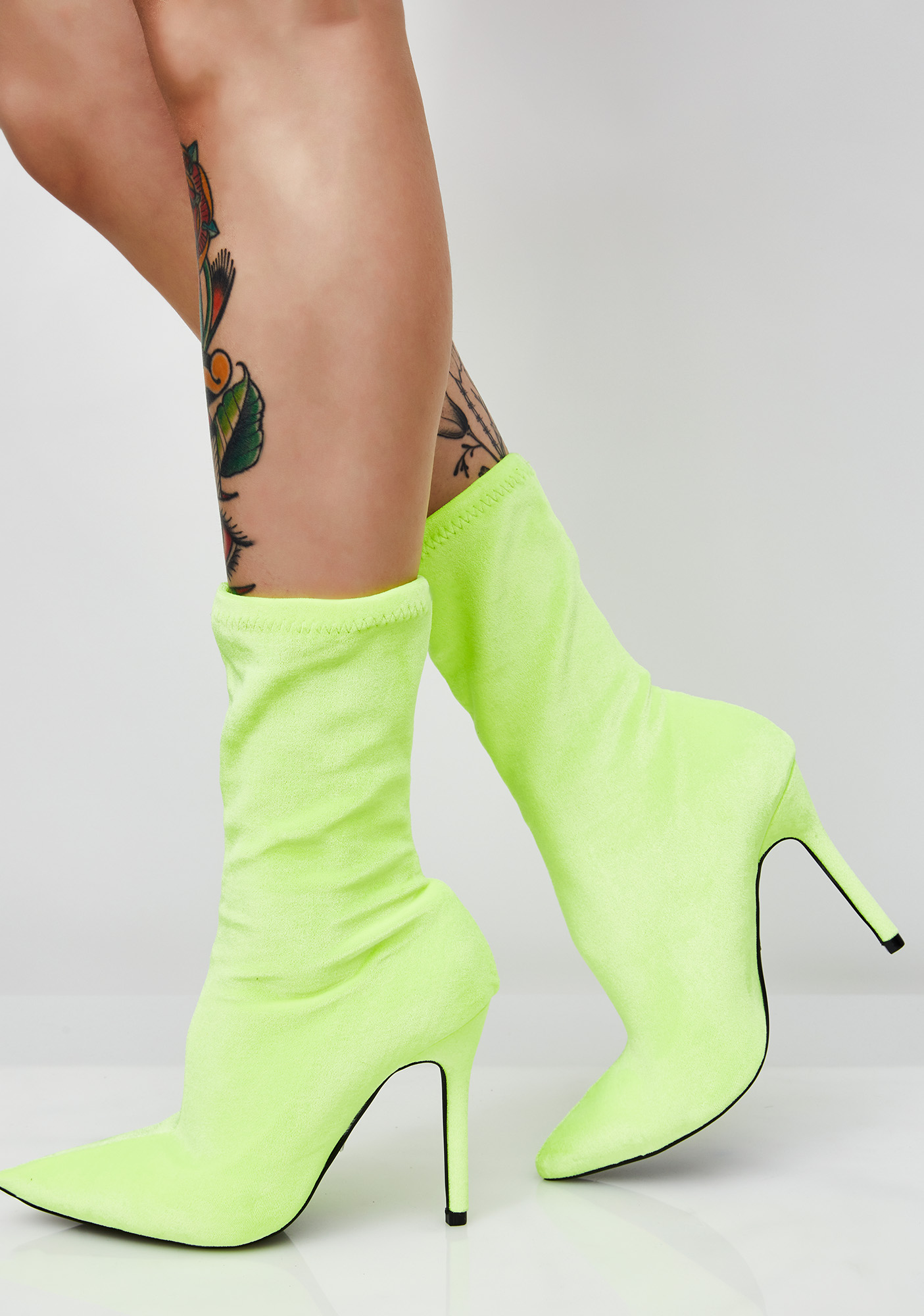 neon sock boots