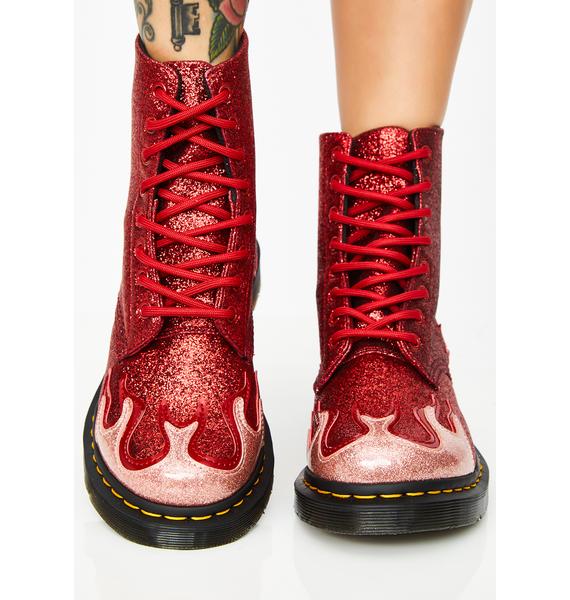 red flame dr martens