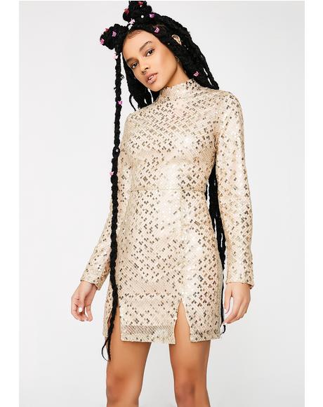 Pop The Bubbly Sequin Dress
