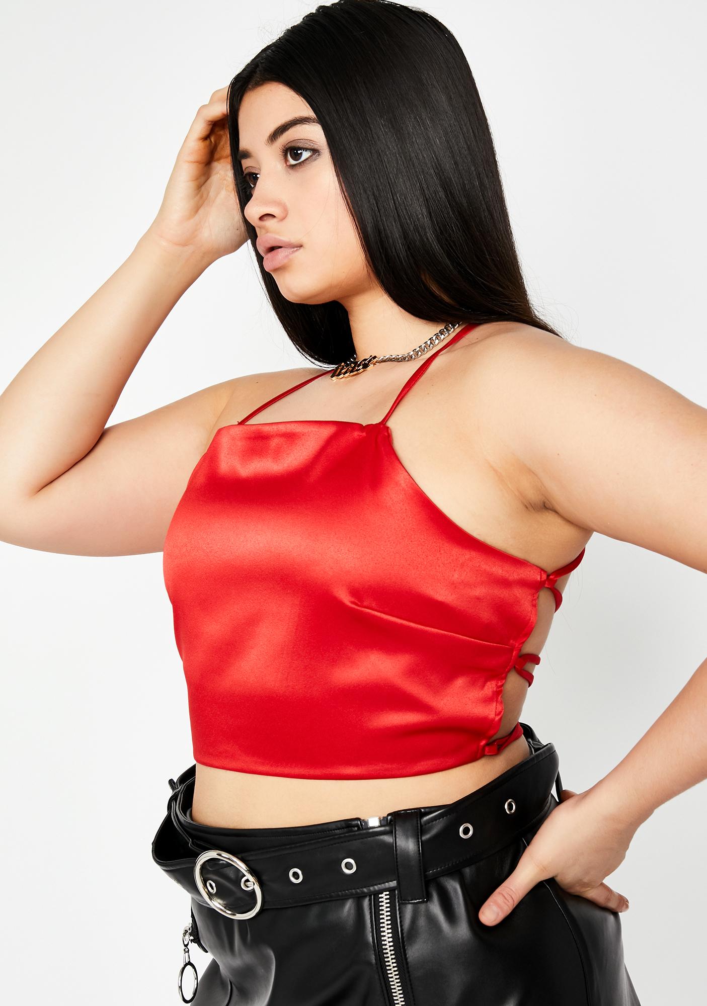 red halter top plus size