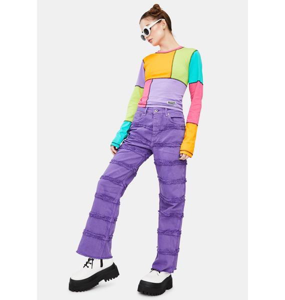 ragged priest purple pants