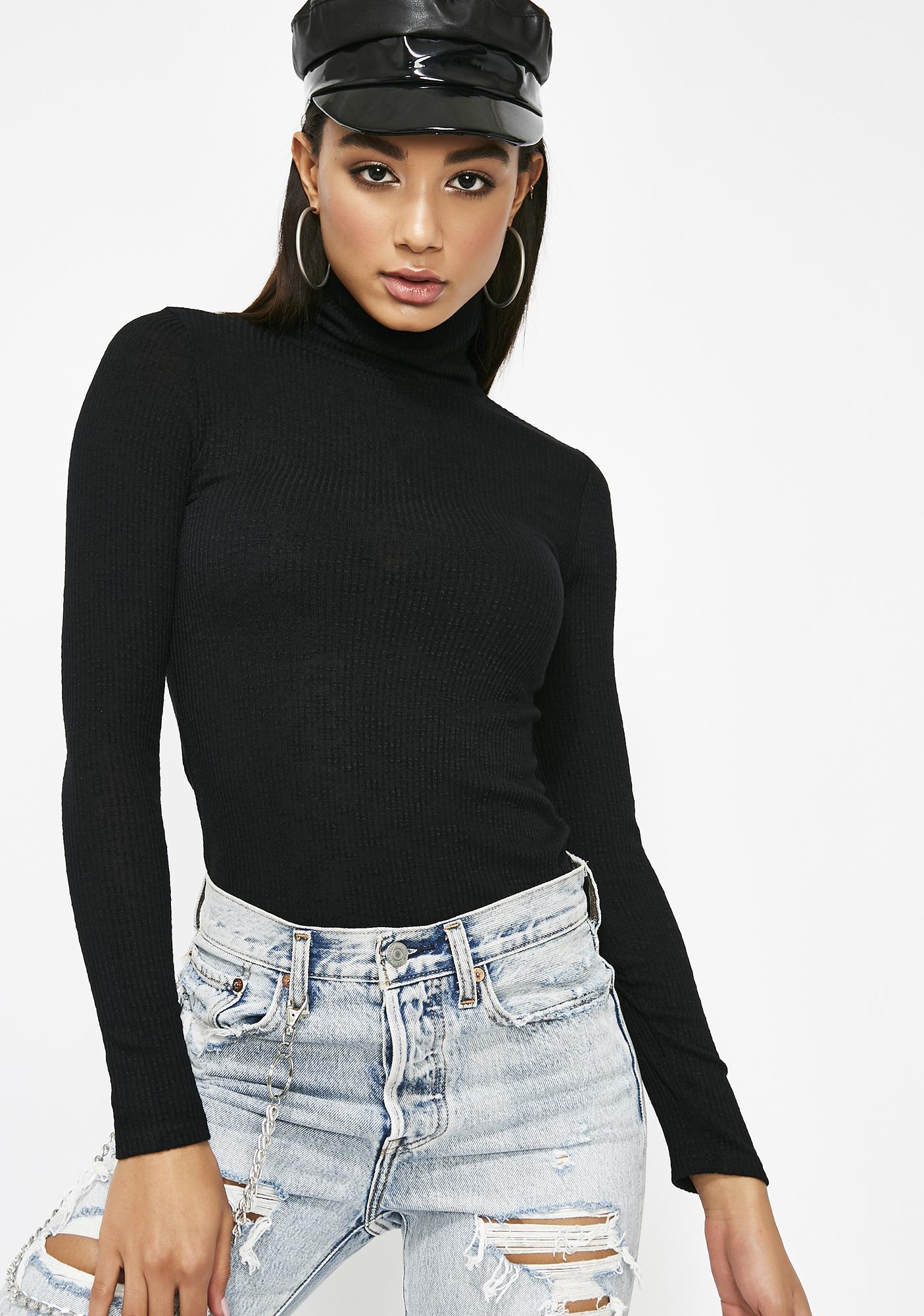 sheer turtleneck top