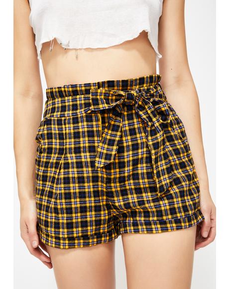 Plaid Denim Shorts Dolls Kill