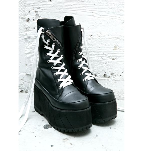 Current Mood Leather Twister Boots | Dolls Kill
