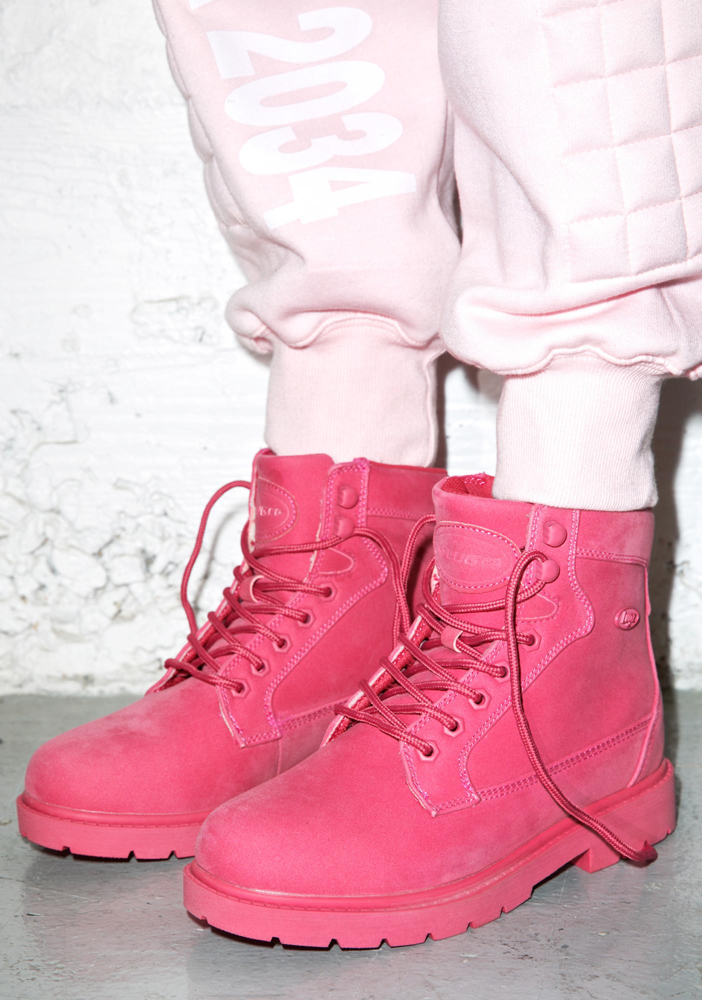 pink lugz boots