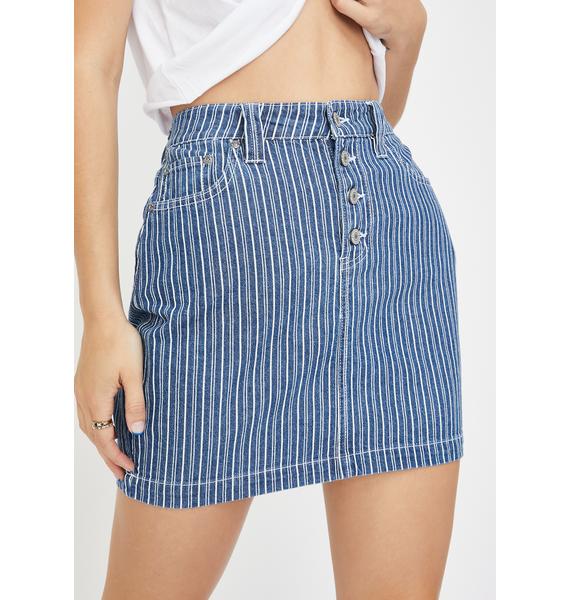 Dickies Girl Antique Wash Striped Mini Skirt | Dolls Kill