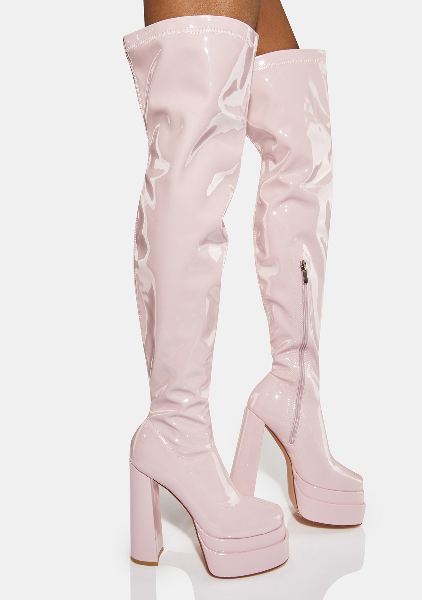pink heel boots