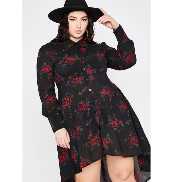 Plus Size Killstar Pandora Shirt Dress Black | Dolls Kill