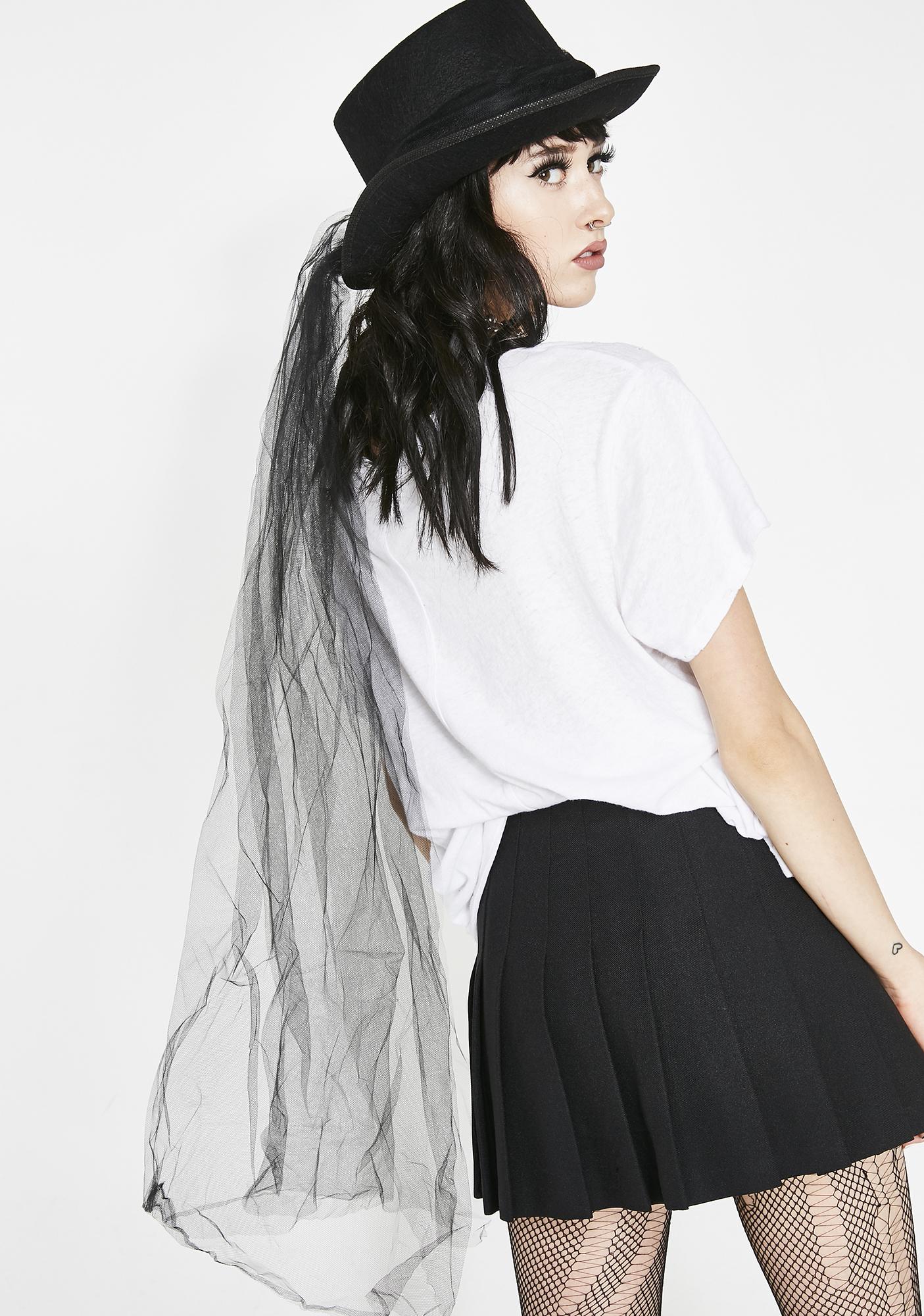 Black Veil Top Hat Dolls Kill