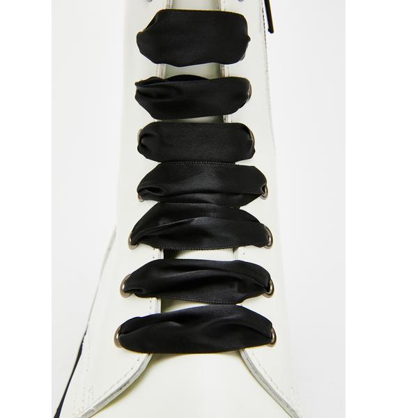black ribbon laces for doc martens