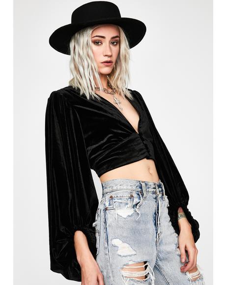 Nighttime Nonsense Velvet Top
